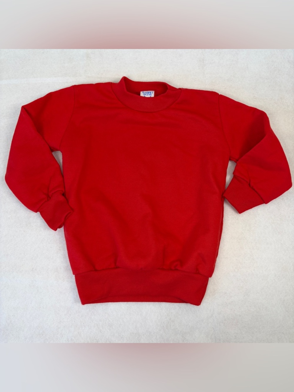 VTG NWOT Rabbit Skins Solid Red Crewneck Sweatshirt Toddler 4 Made in USA